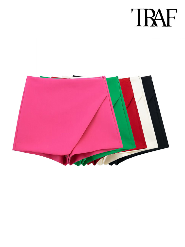 Women's Shorts TRAF Women Fashion Asymmetric Skirts Vintage High Waist Side Zipper Female Skort Mujer 230407, Red
Women's Shorts TRAF Women Fashion Asymmetric Skirts Vintage High Waist Side Zipper Female Skort Mujer 230407, Red