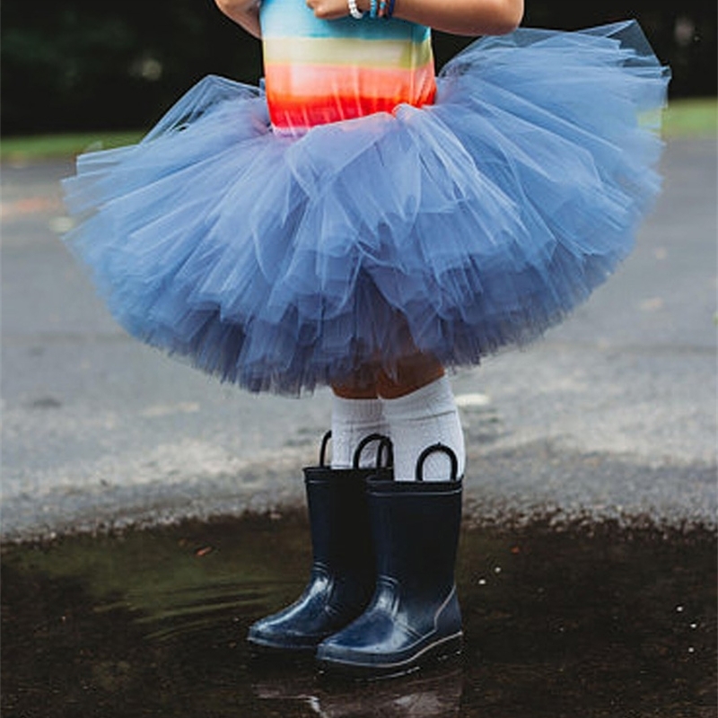 Fashion Girls Tutu Super Fluffy 6 Layers Petticoat Princess Ballet Dance Kids Cake Chritsmas Children Clothes 230406