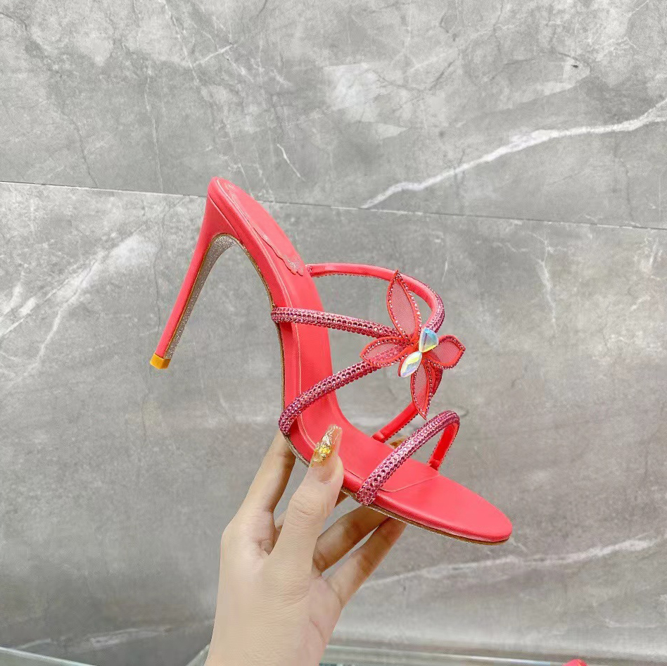 Rene Caovilla Fashion Slippers Designer High Heel Sandals Women New Banquet Shoe 9.5CM Rhinestone Flower Decoration Open Toe Quality Factory Shoes, Red
Rene Caovilla Fashion Slippers Designer High Heel Sandals Women New Banquet Shoe 9.5CM Rhinestone Flower Decoration Open Toe Quality Factory Shoes, Red