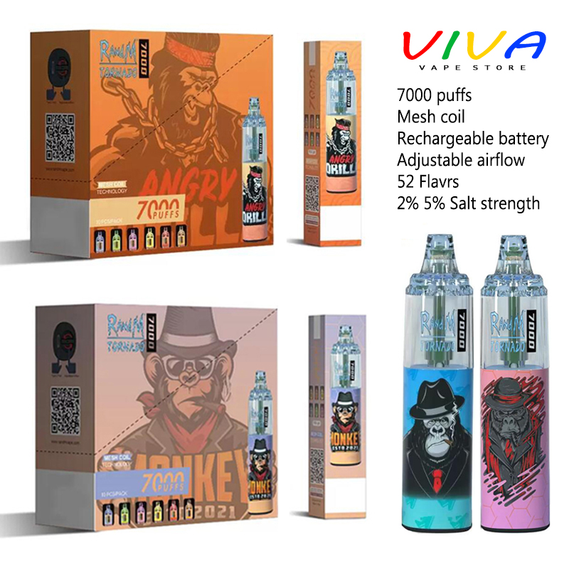 Authentic RandM Tornado E Cigarette 52 Flavrs 7000 Puffs Disposable Vapes RGB Mesh Coil 
Authentic RandM Tornado E Cigarette 52 Flavrs 7000 Puffs Disposable Vapes RGB Mesh Coil