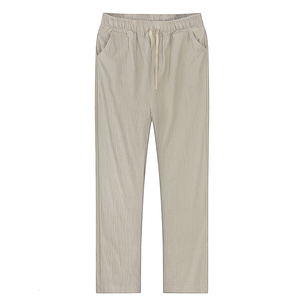 Men's Pants Men's Cotton Linen Pants Men's Autumn Breathable Solid Color Linen Pants Fitness Street Suit S-3XL 230407
