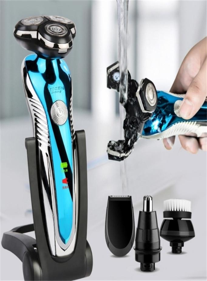Electric Shaver Washable Rechargeable Electric Razor Shaving Machine for Men Beard Trimmer WetDry Dual Use 220211