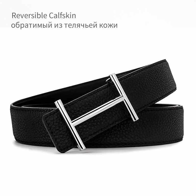 Belts Genuine Leather Business Cowboy Waistband Men Fashion Litchi Stria Pipi Buckle with Letter "H" Women Mens 230406, Black
Belts Genuine Leather Business Cowboy Waistband Men Fashion Litchi Stria Pipi Buckle with Letter "H" Women Mens 230406, Black
