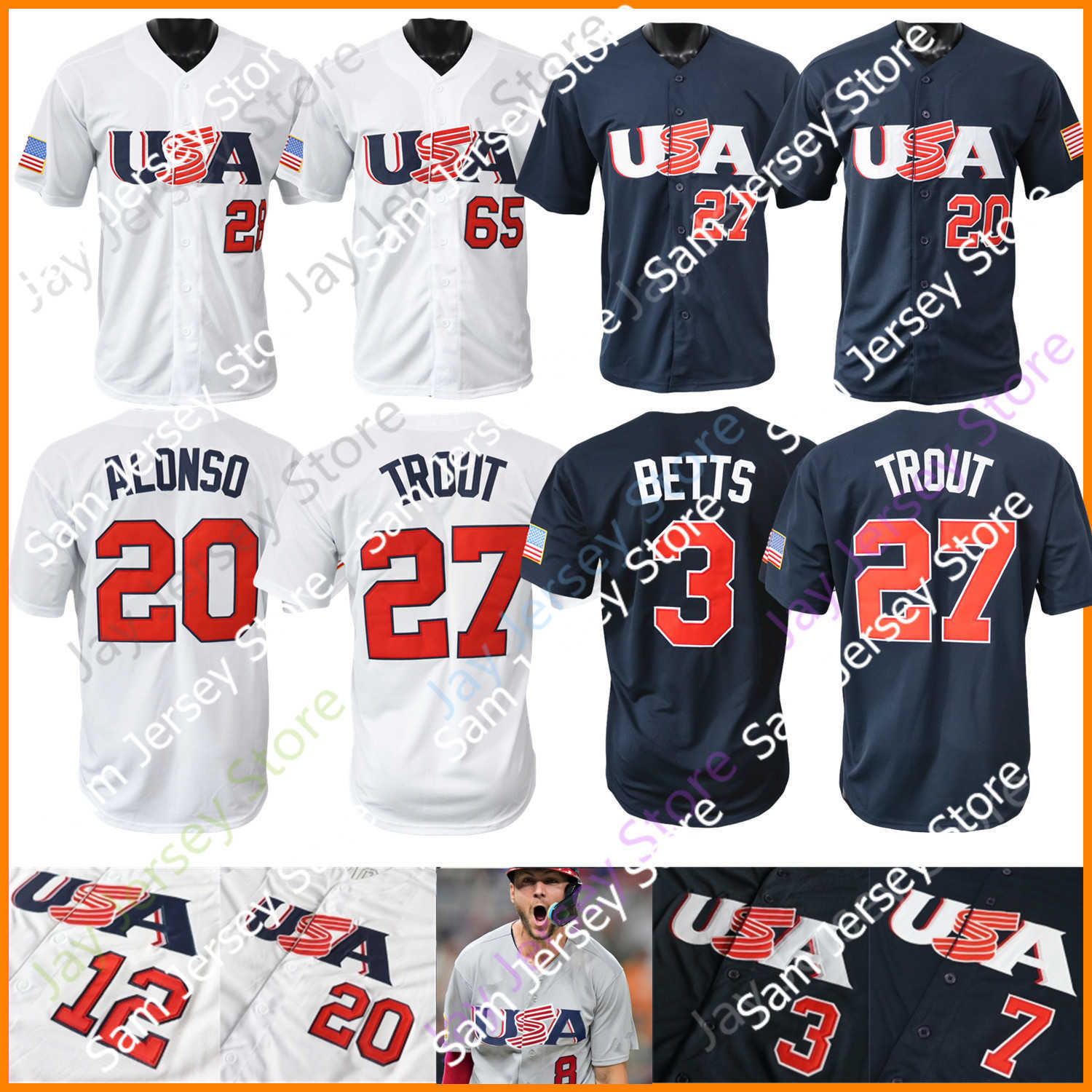 2023 Team USA Baseball Jersey Mike Trout Bobby Witt Jr. Nolan Arenado Cortes Clayton Kershaw Realmuto Mookie Betts Trea Turner Cedric Mullins Schwarber Alonso Smith, 2023 grey
2023 Team USA Baseball Jersey Mike Trout Bobby Witt Jr. Nolan Arenado Cortes Clayton Kershaw Realmuto Mookie Betts Trea Turner Cedric Mullins Schwarber Alonso Smith, 2023 grey