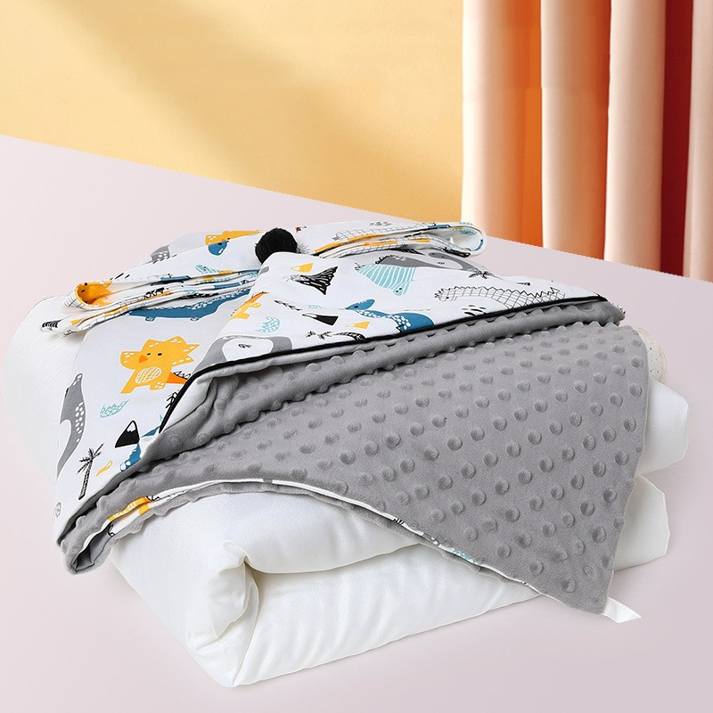 Sleeping Bags Cartoon Dinosaur born Sleeping Bag Winter Thick Bean Velvet Baby Envelope Baby Cart Swaddle Blanket Baby Sleeping Bag 230407