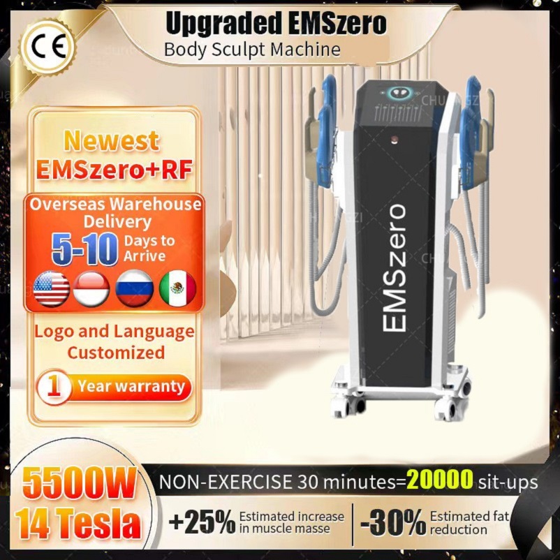 EMS Muscle Body Sculpting EMSzero Body Sculpting Machine Hi-EMT Slimming Machine 4 RF Handles Muscle Stimulate Equipment
EMS Muscle Body Sculpting EMSzero Body Sculpting Machine Hi-EMT Slimming Machine 4 RF Handles Muscle Stimulate Equipment