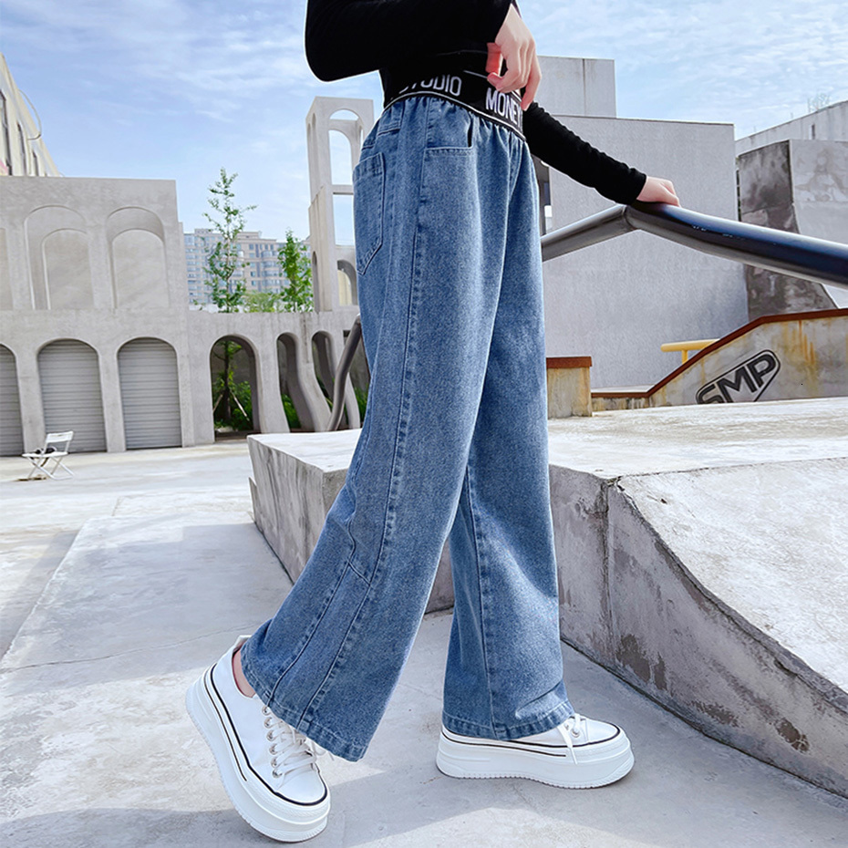 Jeans Jeans Girl Letter Pattern Children's Jeans Girl Casual Style Children's Jeans Spring Autumn Children's Clothing 6 8 10 12 14 2304