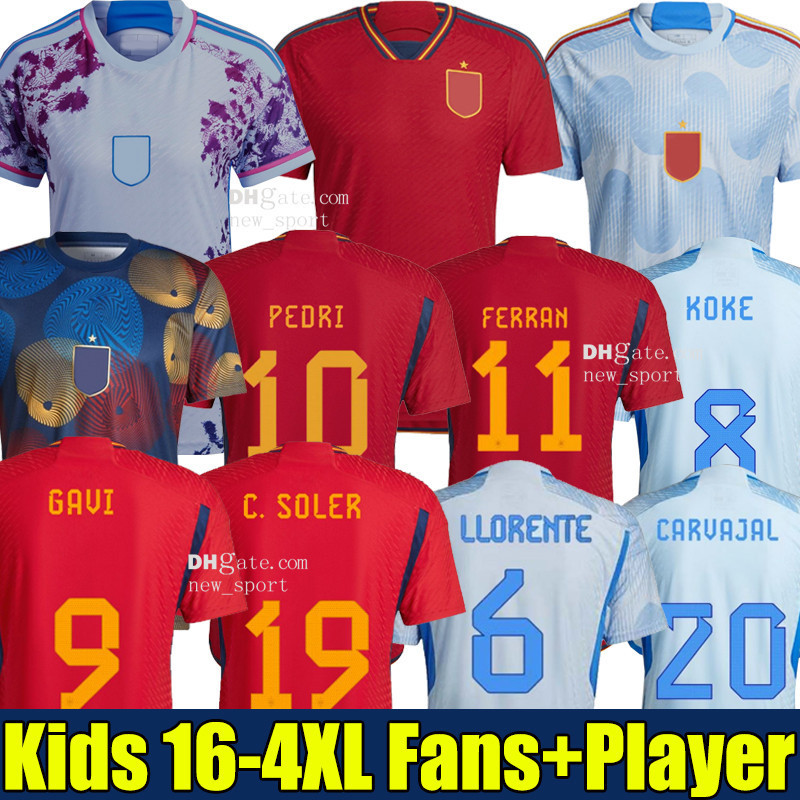 XXXL 4XL 22 23 Spain soccer jerseys WORLD CUP FATI PEDRI #10 Espana MORATA FERRAN KOKE GAVI TORRES AZPILICUETA 2022 2023 RAMOS fans football shirts men kids kit Hombres, 2022 world cup home kit+socks
XXXL 4XL 22 23 Spain soccer jerseys WORLD CUP FATI PEDRI #10 Espana MORATA FERRAN KOKE GAVI TORRES AZPILICUETA 2022 2023 RAMOS fans football shirts men kids kit Hombres, 2022 world cup home kit+socks