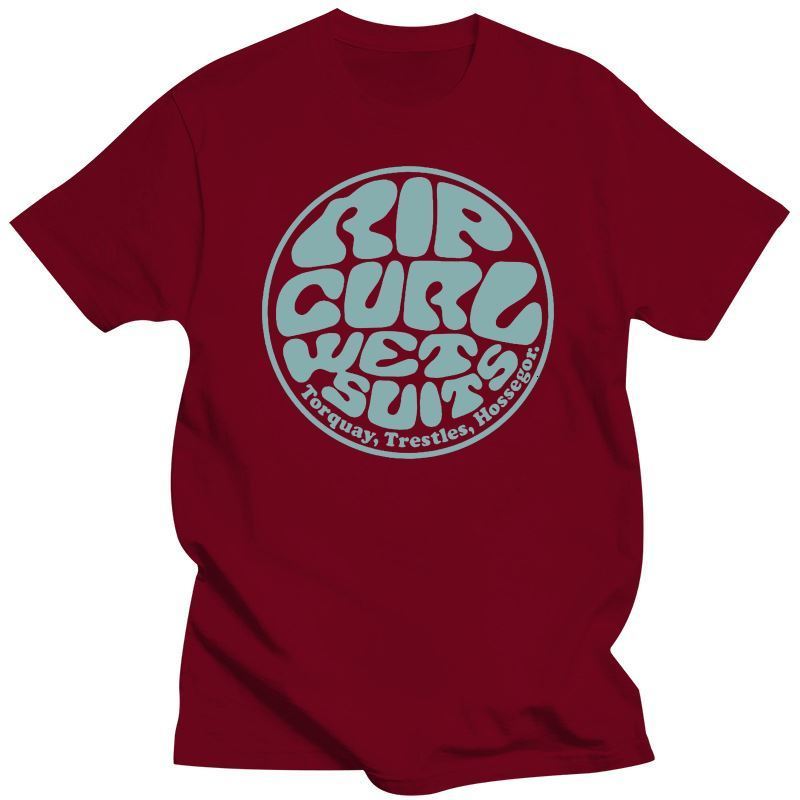 Mens TShirts Clothing Rip Tee Curl Wetty Land TShirt Charcoal Heather Unisex Size S3XL 230406