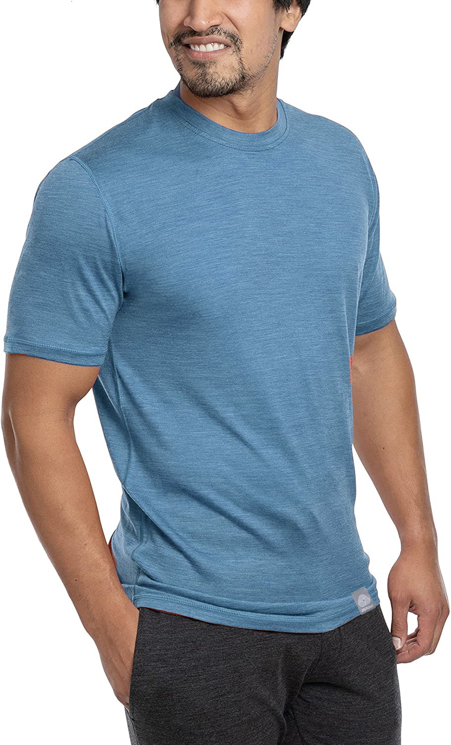Men's T-Shirts 100% Merino Wool T-shirt Men's Sports Outdoor Hiking Merino T Shrit Moisture Proof Wicking Odor Cold and Breathable T-shirt U