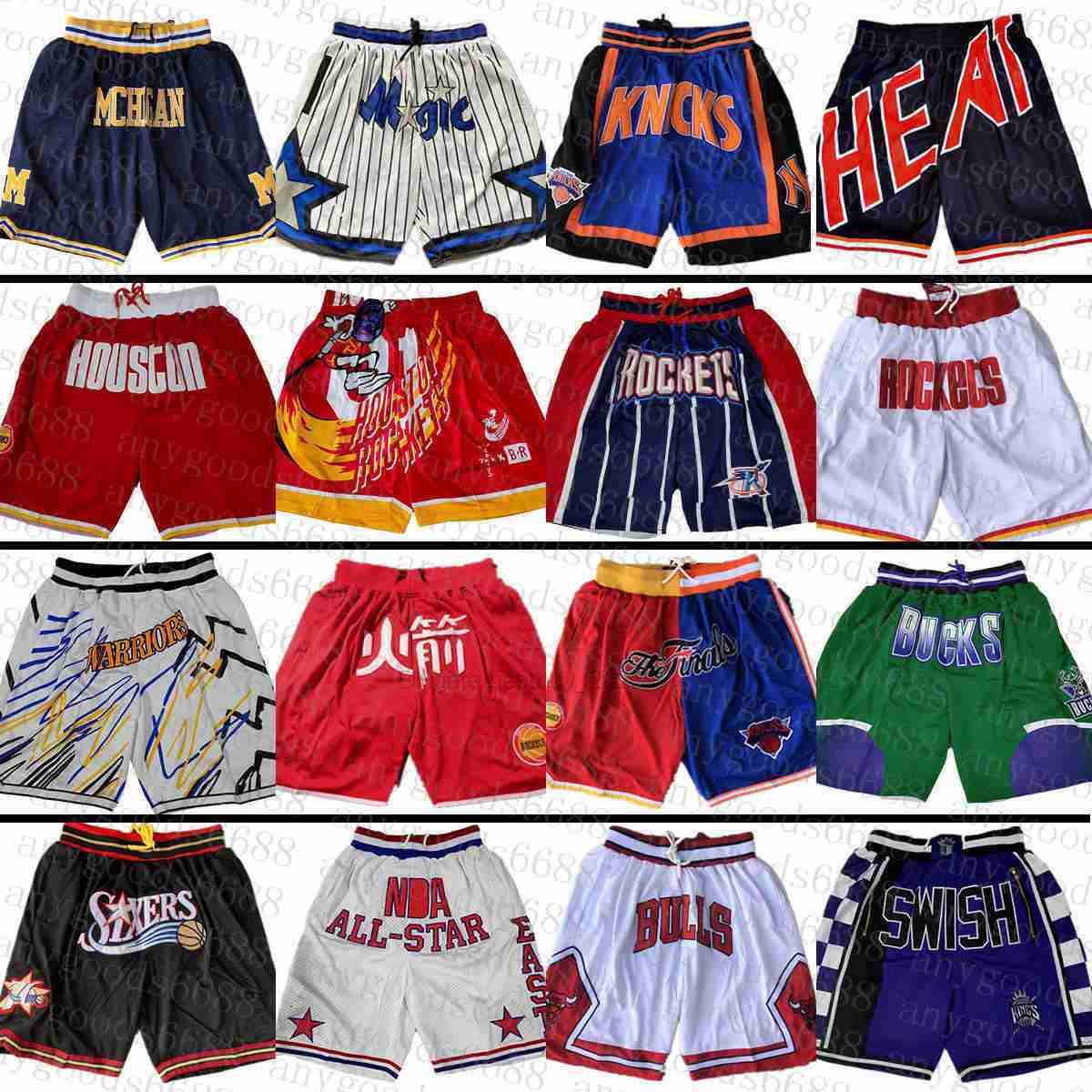 

Just DON 2023 Houstons Rocket Basketball''nBa''Shorts North Carolina State University Chicagos Bull Pocket Shorts Sacramentos King Quick Dry 222, Just shorts