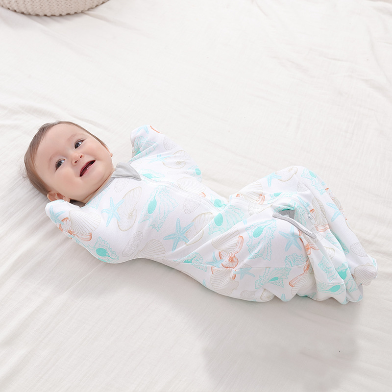 Sleeping Bags Baby Sleeping Bag Anti Start Baby Bag Four Seasons 0-9M Long Sleeve Handbag with Multiple Styles 230407