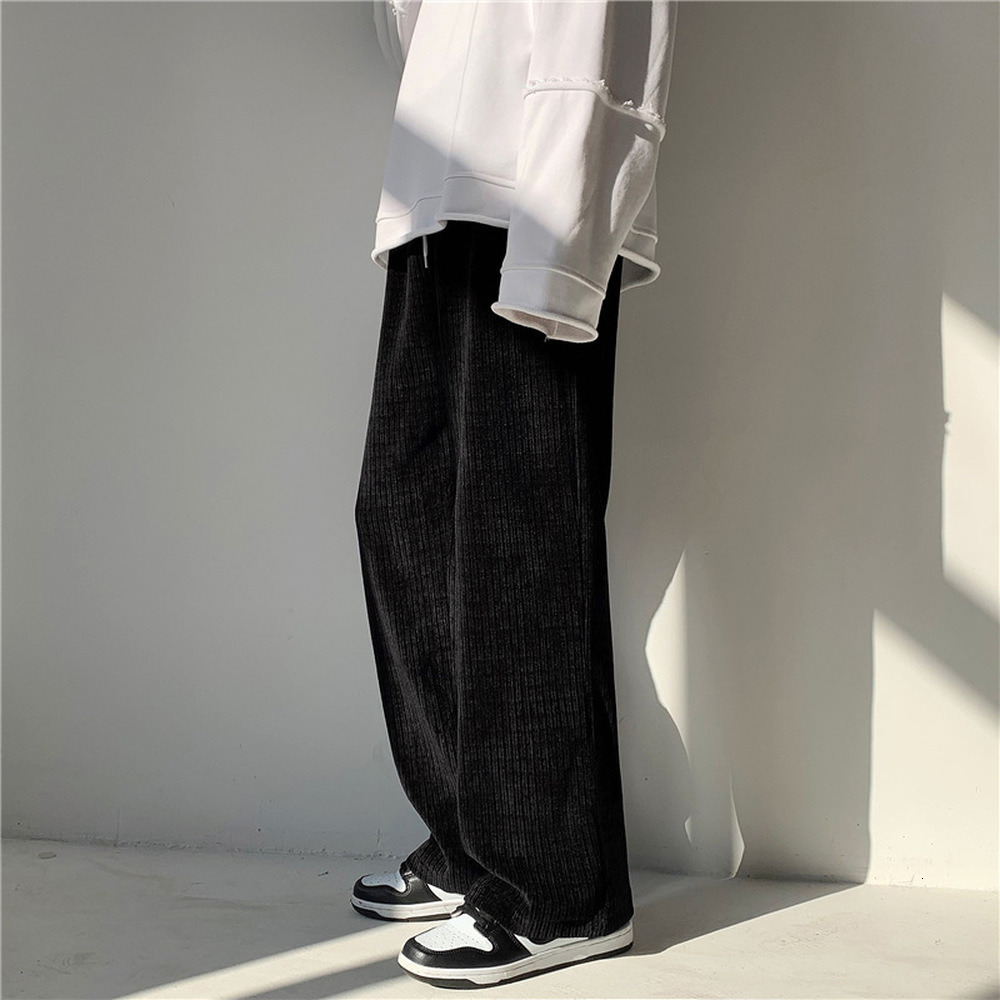 Men's Pants Men's casual pants Corduroy men's straight pants men's loose wide leg Trousers men's sports pants tight pants 230