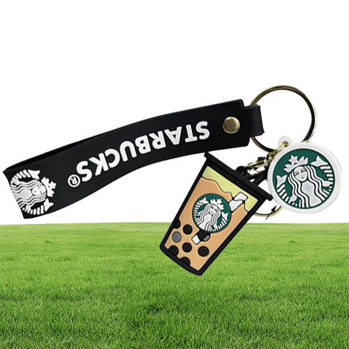 creative Keychain Party Favor Cute Coffee Tea Cup Key Chain Couple Bag Hanging Accessories Shop Small Gift