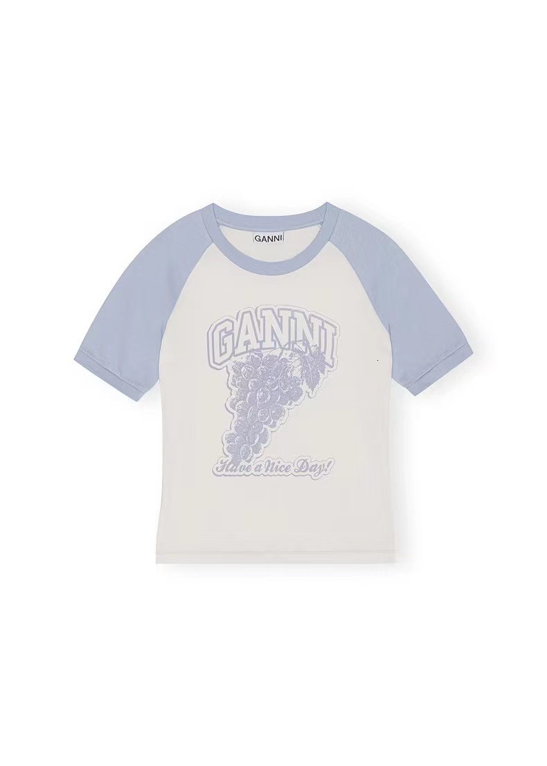 TShirt 2023 GANNI Fruit Print Womens Tshirt Polo Shirt Ladies Cute Girl Home Outdoor Comfortable Allmatch Short Sleeves AFCX
TShirt 2023 GANNI Fruit Print Womens Tshirt Polo Shirt Ladies Cute Girl Home Outdoor Comfortable Allmatch Short Sleeves AFCX
