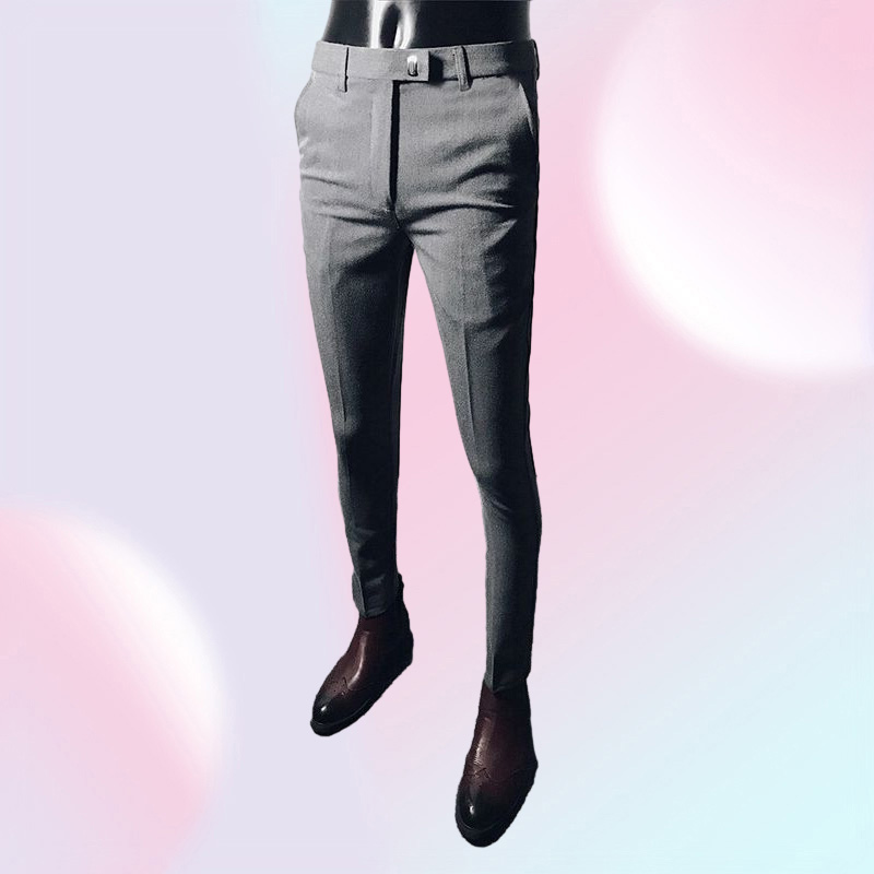 New Arrival Mens Dress Pants Men Solid Color Slim Fit Male Social Business Pants Casual Skinny Suit Trousers Asian Size2739063