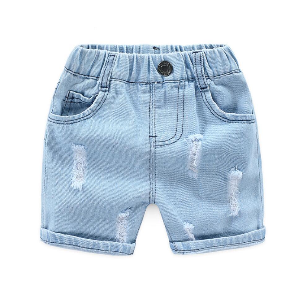 Shorts Summer Boys' Denim Shorts Fashion Hole Children's Jeans Korean Style Boys' Casual Denim Shorts Children 2 3 4 5 6 7 8 Years Old 