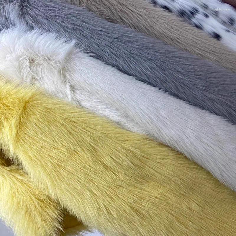 Women's Fur Women Faux Jacket Faux-fox Coats Winter Suit Collar Warm Loose Pink Female Overcoat Clothes Korea