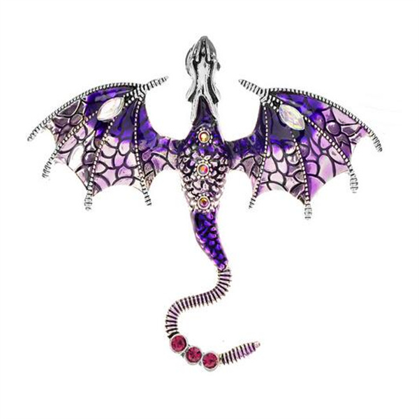 Enamel Fly Dragon Brooch Beautiful Legand Animal Pin 3 Colors Available Winter Jewelry High Quality GC2019