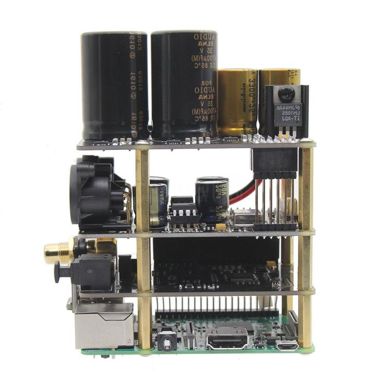 Freeshipping Raspberry Pi X20-XLR Hifi Audio Kit (X20-XLR ES9028Q2M Board X10-I2S Board X10-PWR Power Supply Board) Xshvf