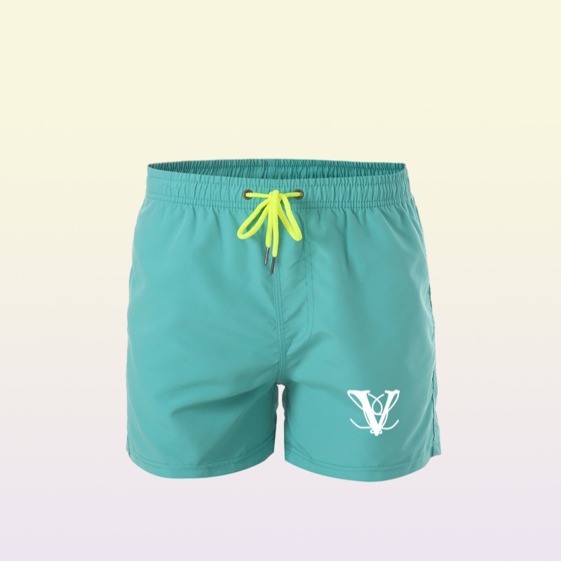 Beach pants fashion new Khmer shorts solid color printing men039s summer wind beach swimming shorts men039s high quality box