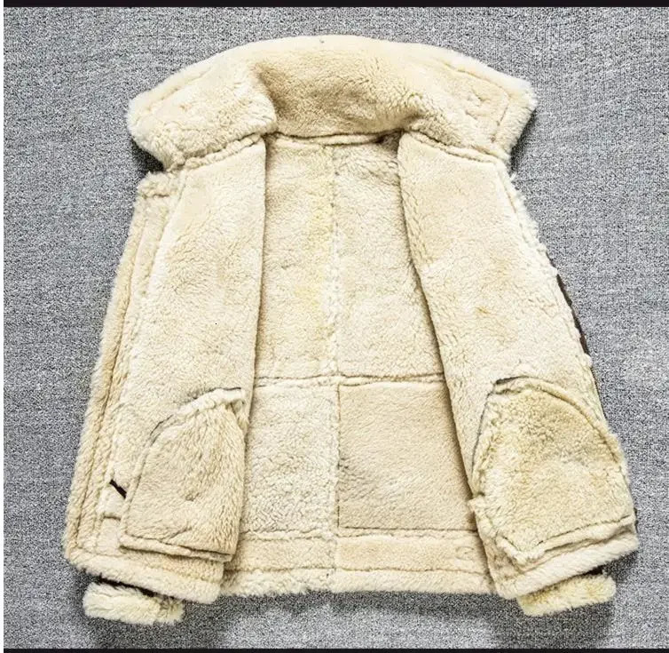 Men's Jackets male fur jacket.Men winter warm thick wool coat.quality B3 shearling cloth. 231107