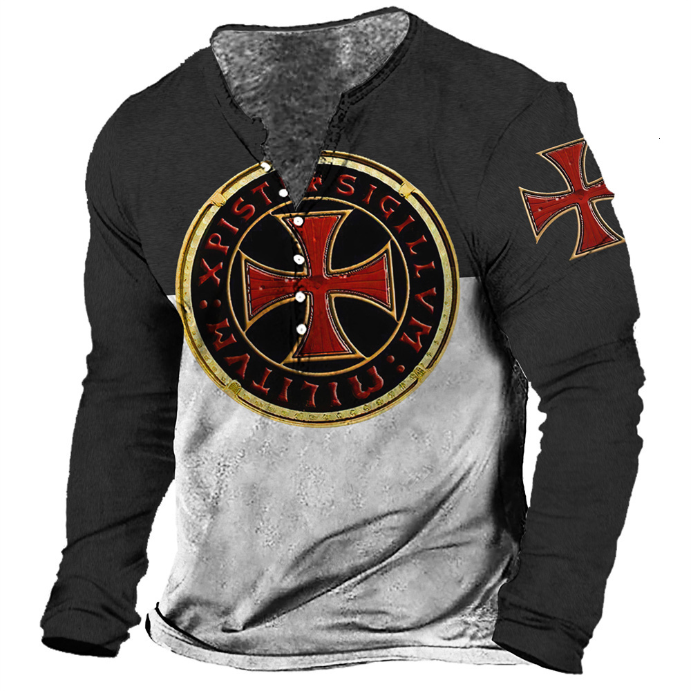 Mens TShirts Vintage Print Shirt Long Cotton Tshirts Vneck Oversized Pullover Street Sweatshirt Harajuku Graphic Tops 5xl 230406