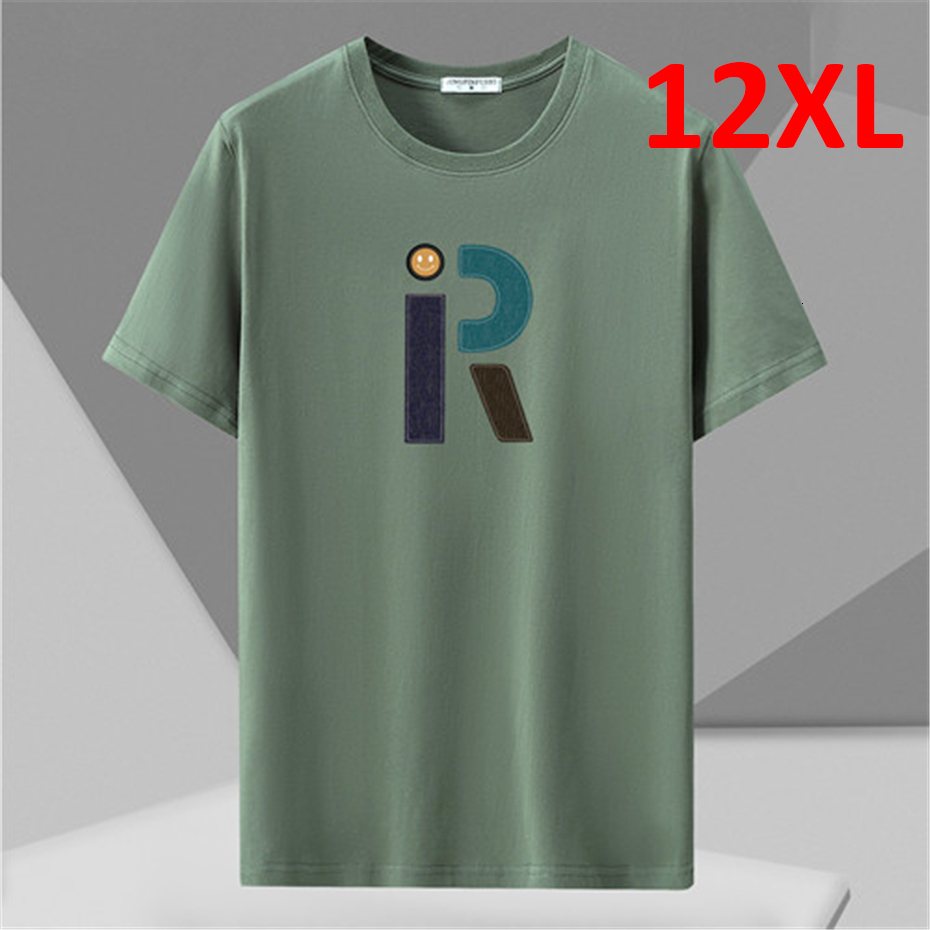 Mens TShirts 9 Color Summer Tshirts Men Plus Size 10XL 12XL Tshirt Casual Short Sleeve Tops Tees Male Cotton T Shirt Red 230406