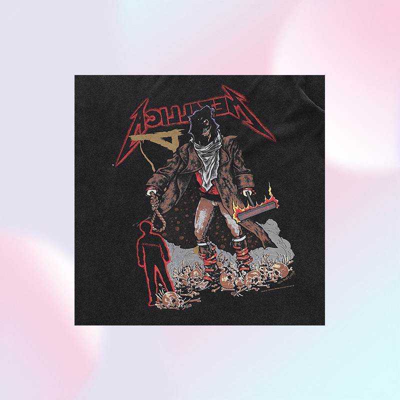 Metallca Band earth washed vintage shortsleeves men women T shirts Rock Tshirts Jerry Style Tshirt Unisex Tees Man Woman Street
