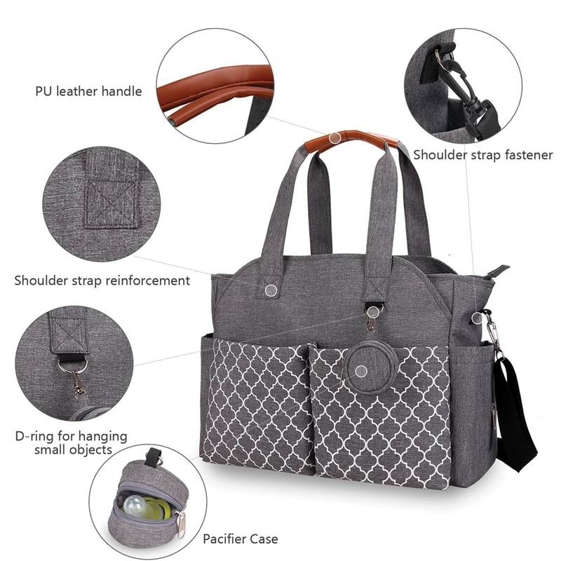 Diaper Bags Baby Nappy Changing Tote with Shoulder Strap Portable Waterproof and Large Capacity for Mommy bag 230406