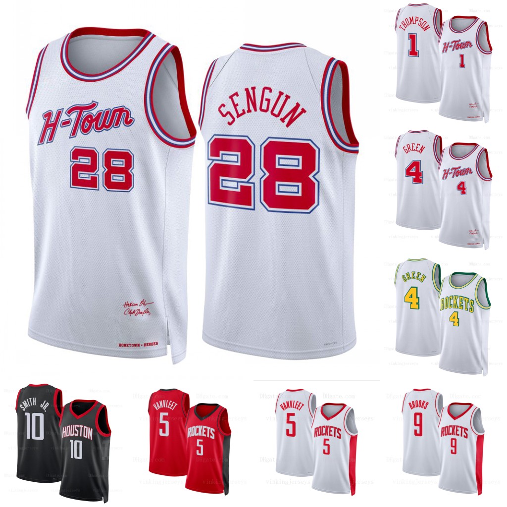 Houstons Rocket Basketball Jerseys VanVleet 5 Bullock Jr. 25 Eason 17 Green 4 Oladipo 3 Landale 2 Brooks 24 Marjanovic 51 Sengun 28 Holiday 0 Smith Jr. 10 Tate 8 Thompson 1