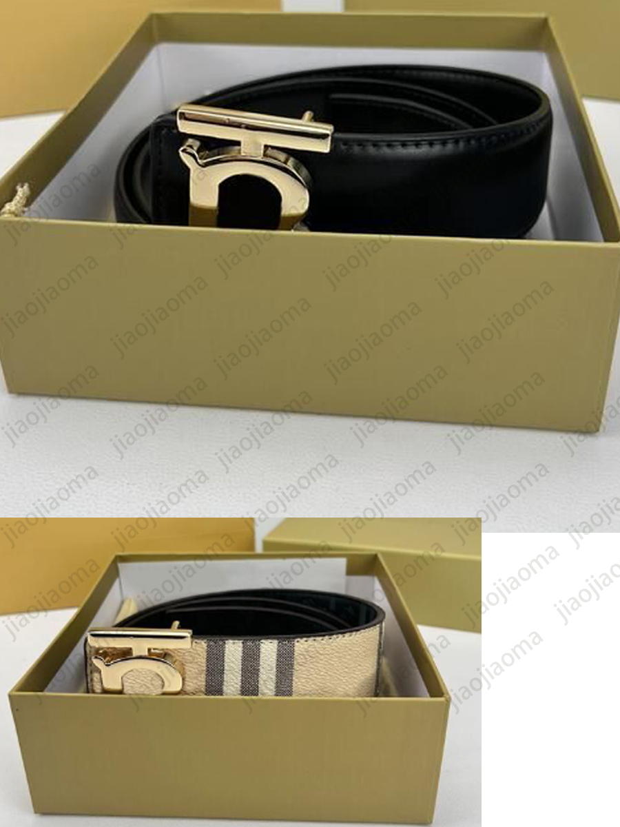 Burberrys2 Burrberrys Burberriness E32 Fashion Designer Belt Mens Luxury Belts for Man Gold Silver Buckle Women Width 3.8cm Striped Double Sided Ceinture Gcp19