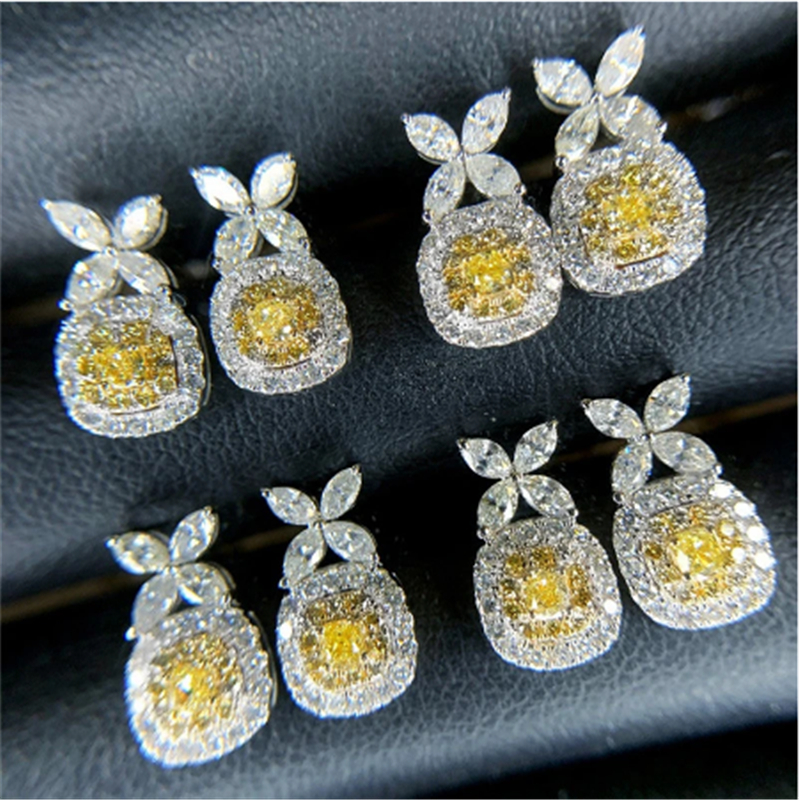 20 Styles Trendy Lab Diamond Stud Earring 925 Sterling silver Party Wedding Earrings for Women Men Promise Birthday Jewelry Gift