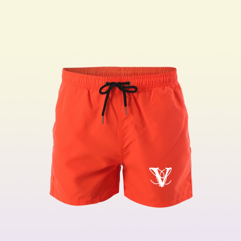 Beach pants fashion new Khmer shorts solid color printing men039s summer wind beach swimming shorts men039s high quality box