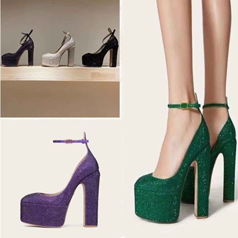 Fashion dress Shoes for women top quality diamond Lady pumps Luxury Designer round toes platform 15.5CM high heeled Wedding Party womens shoe factory footwear, Customizebox
Fashion dress Shoes for women top quality diamond Lady pumps Luxury Designer round toes platform 15.5CM high heeled Wedding Party womens shoe factory footwear, Customizebox
