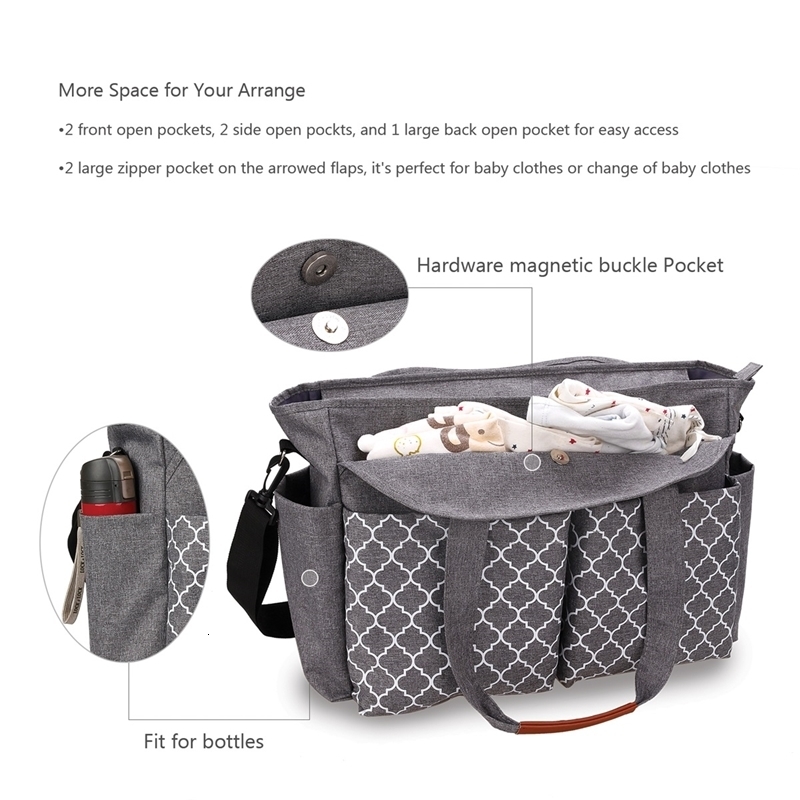 Diaper Bags Baby Nappy Changing Tote with Shoulder Strap Portable Waterproof and Large Capacity for Mommy bag 230406