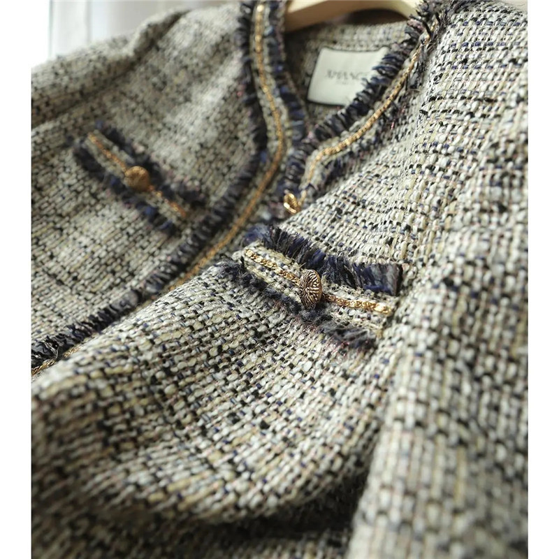 Women's Jacket's Jackets French Style Small Fragrance Coat Tweed Short Female Autumn Outwear Temperament Overcoat Ladies Top 230406