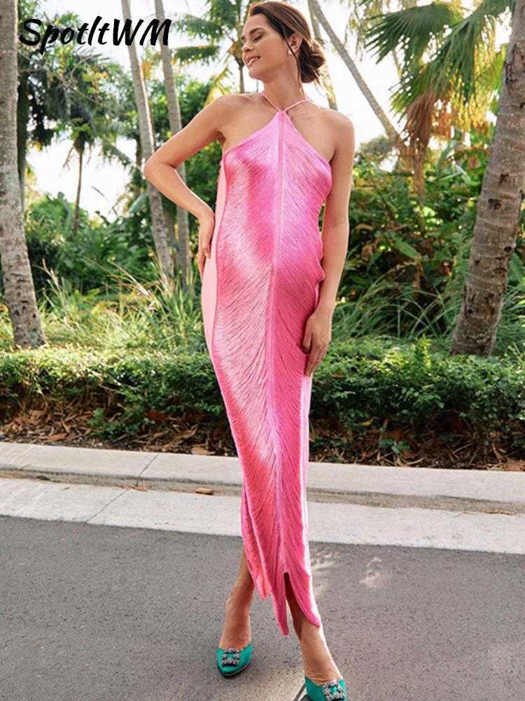 Casual Dresses Sexy Tassel Halter Long Dress Women Pink Y2K Fringe Backless Bodycon Party Dresses 2022 Summer Cut Out Sleeveless Lady Vestidos P230407, Black
Casual Dresses Sexy Tassel Halter Long Dress Women Pink Y2K Fringe Backless Bodycon Party Dresses 2022 Summer Cut Out Sleeveless Lady Vestidos P230407, Black