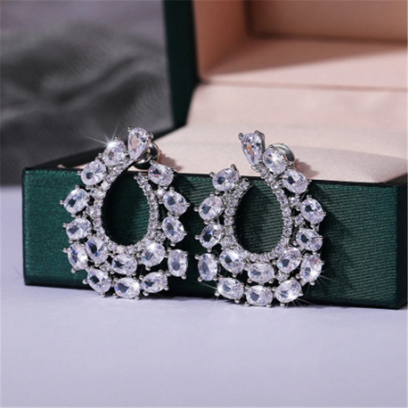 20 Styles Trendy Lab Diamond Stud Earring 925 Sterling silver Party Wedding Earrings for Women Men Promise Birthday Jewelry Gift