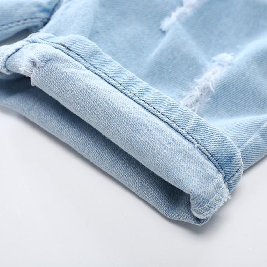 Shorts Summer Boys' Denim Shorts Fashion Hole Children's Jeans Korean Style Boys' Casual Denim Shorts Children 2 3 4 5 6 7 8 Years Old 