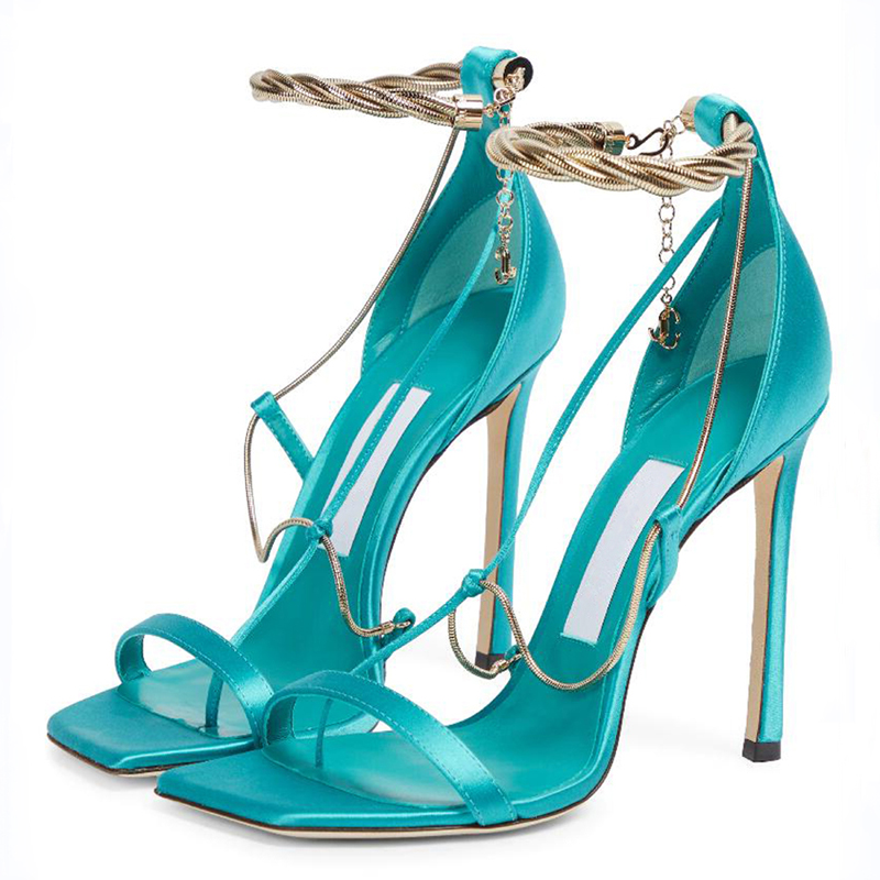 Fashion Women's Sandals Pumps London Odessa 110 mm Embellished Satin Carabiner Buckle Gold Chain Ankle Strap Italy Originals Square Toes Sandal High Heels Box EU 35-43, #1
Fashion Women's Sandals Pumps London Odessa 110 mm Embellished Satin Carabiner Buckle Gold Chain Ankle Strap Italy Originals Square Toes Sandal High Heels Box EU 35-43, #1