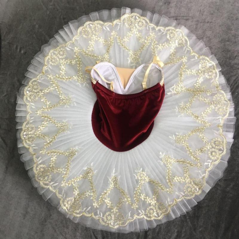 Dancewear Tutu Ballet Dark Red Purple Swan Lake Ballerina Pancake Tutu Girl Women Adult Child Ballet Dress Kids Dance Costumes Tutu Dress 230407