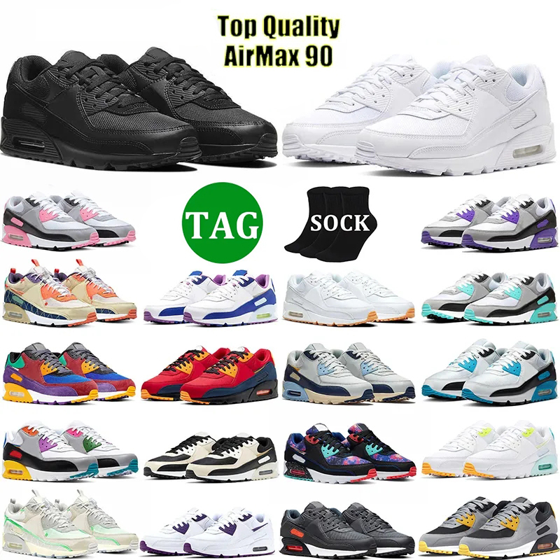 

90 running Outdoor shoes for men women designer sneakers 90s Triple Black White Solar Flare Surplus Wolf Grey Raptors Medium Olive Supernova sport mens trainers, #32 light smoke grey 36-45