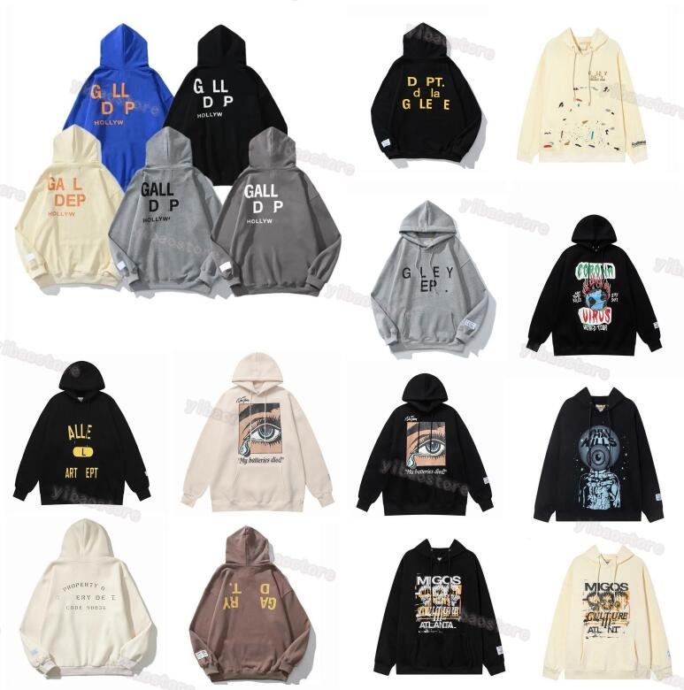 Men's Hoodies Sweatshirts Hoodie Designer Galleries depts Gary Painted Graffiti Used Letters Printed Loose Casual Fashion Men and Women Designer Graffiti Hoody