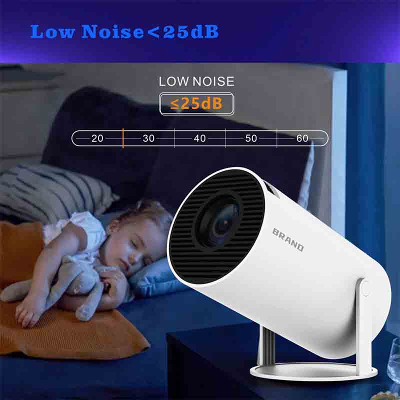 Projectors HY300 Home Theater Projector 4K HD Android 11 Dual WIFI 6.0 120 ANSI BT5.0 1080P 1280*720P Cinema Outdoor Portable Projector