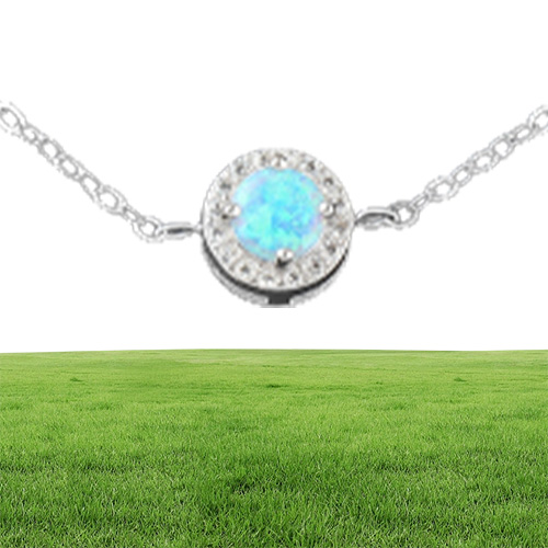 high quality 925 sterling silver anklet handmade blue synthetic opal jewellry bracelets China low s jewleries whole253H