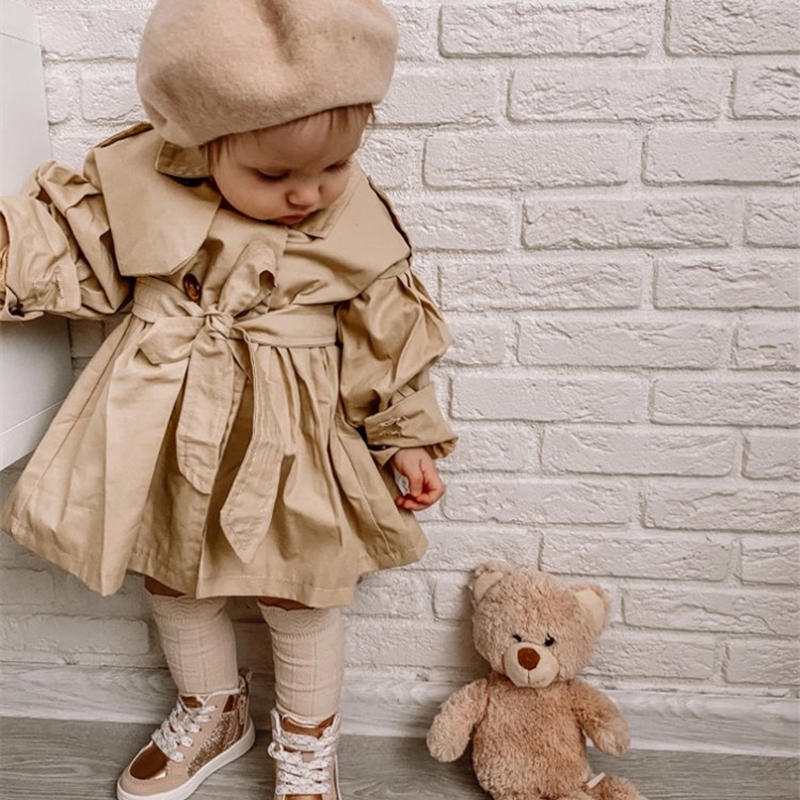 Waistcoat Fashion Baby Trench Coat Cotton Autumn Spring Girl Clothes Kids Jackets for Girls Coats Infant Outerwears Clothing 230406