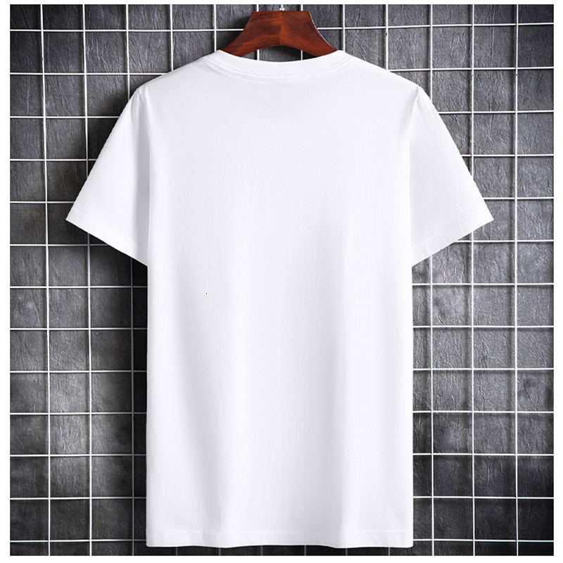 Mens TShirts Tshirt Cotton Short Sleeve Man Fashion Big Size Bottoming Tops Round Neck Tee Summer White 230406