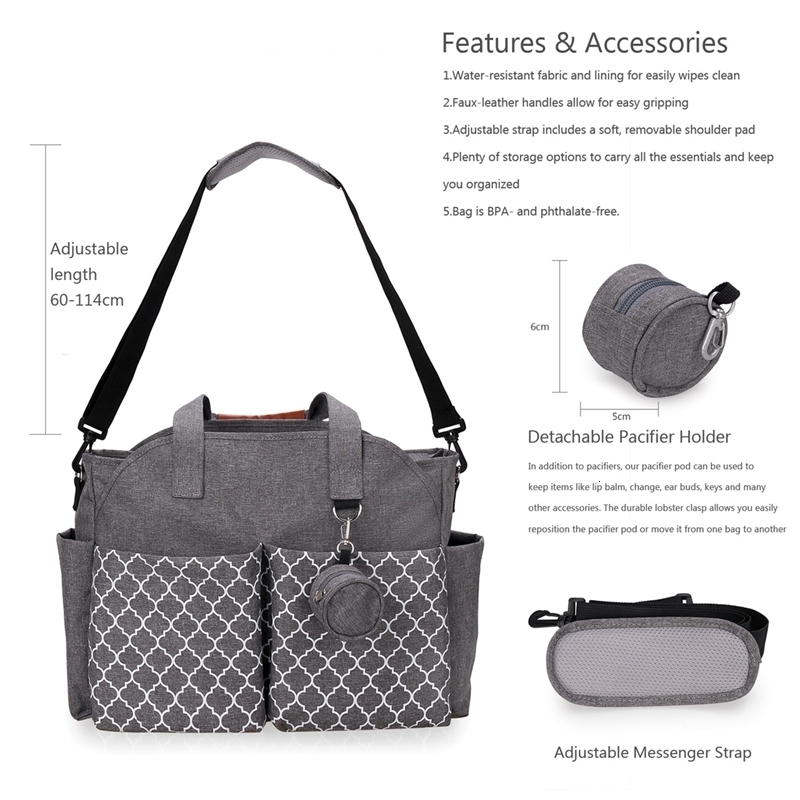 Diaper Bags Baby Nappy Changing Tote with Shoulder Strap Portable Waterproof and Large Capacity for Mommy bag 230406