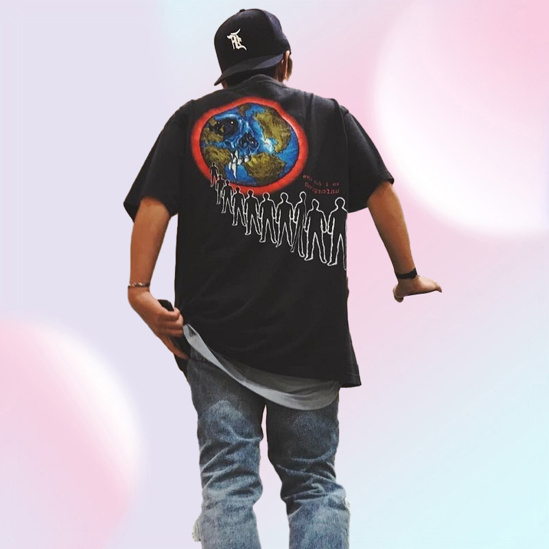 Metallca Band earth washed vintage shortsleeves men women T shirts Rock Tshirts Jerry Style Tshirt Unisex Tees Man Woman Street